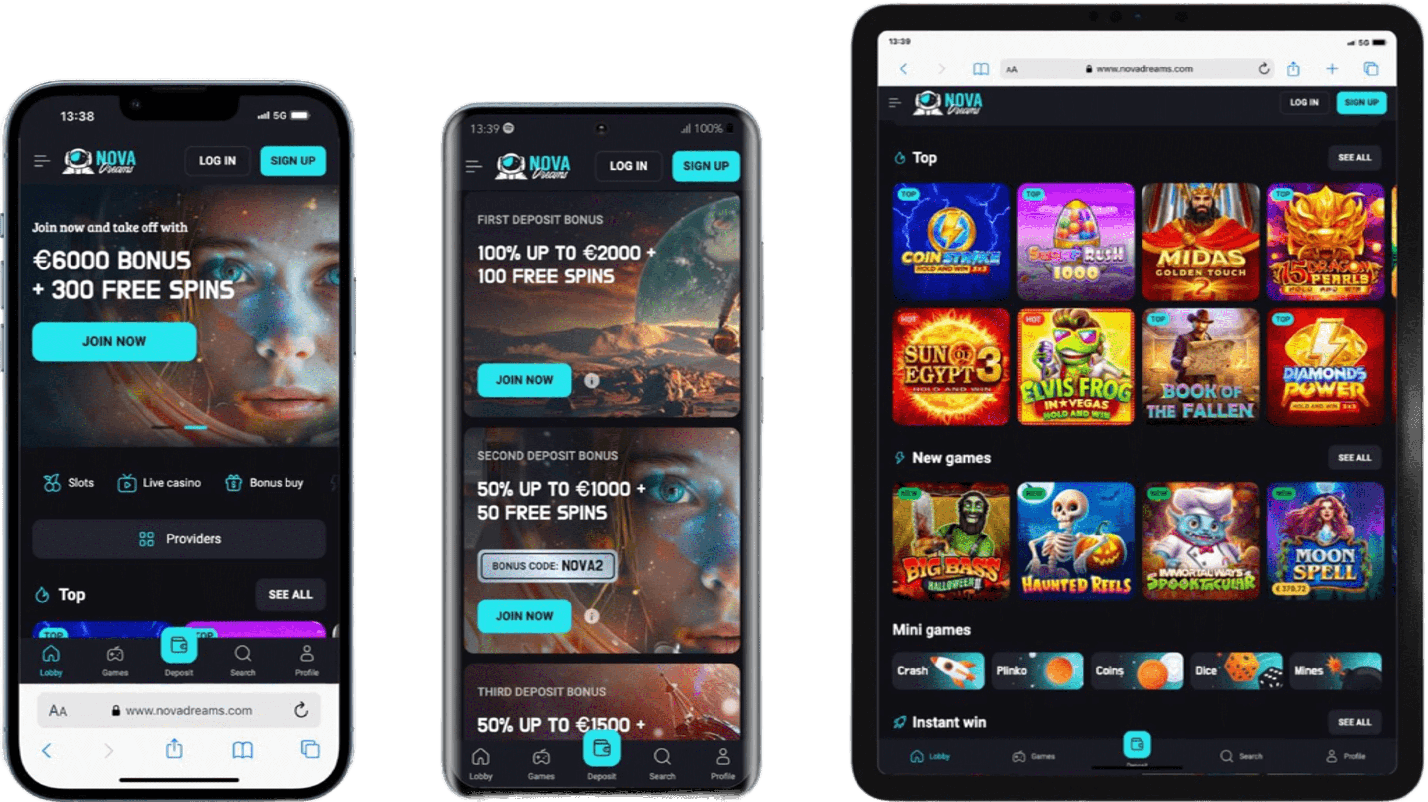NovaDreams Casino App-schermafbeelding